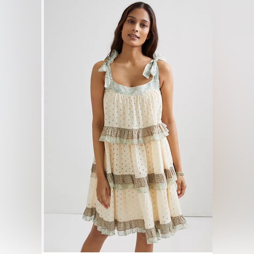 Anthropologie Forever that Girl Effie Eyelet Mini Dress Size Medium